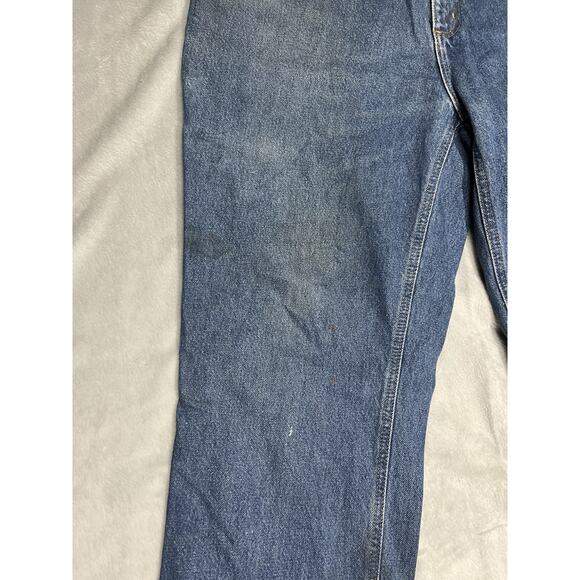 Carhartt Relaxed Fit Mens 34x32 Blue Jeans Denim Workwear Stains Work Tag 381-83 - Picture 13 of 16